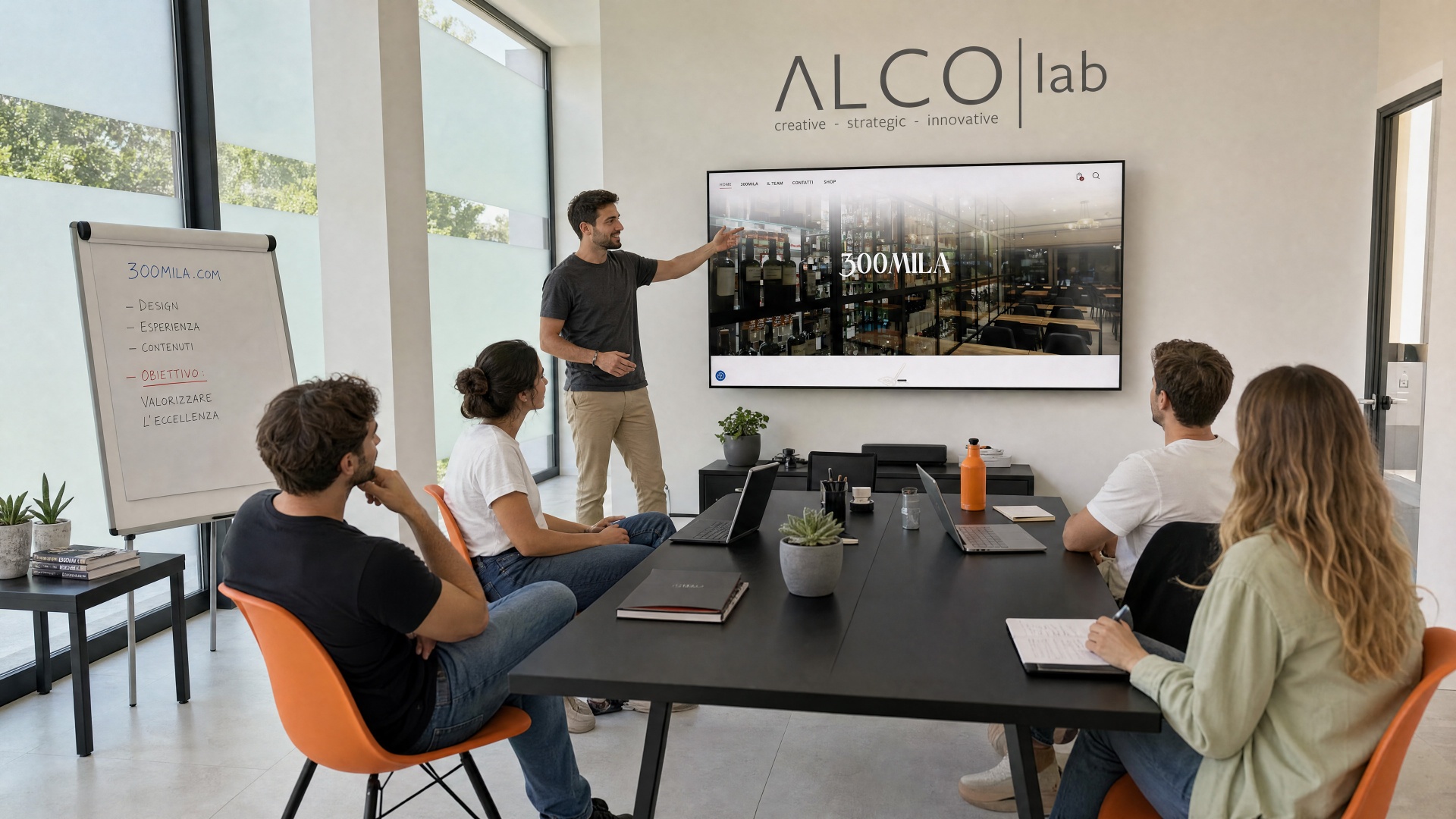 Team ALCOlab al lavoro in studio